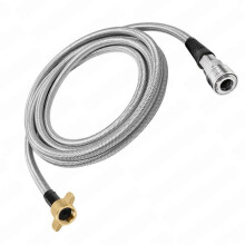 1-Meter Heavy-Duty Truck Air Reservoir Take-Off Hose - M16 Air Take-Off Valve - Self-Locking Quick-Connect Air Hose