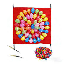 Balloon Dart Board Set, Reusable Hanging Target Mat with 2 Darts and 500 Balloons for Festival Booth Equipment Event