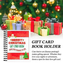 Christmas Colorful Gift Card Book, Gifts for Grandkids Kids Women Surprises Every Page DIY Gift Card Booklet