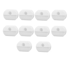 10 PCS Motion Sensor Stair Lights Indoor,Wireless Hallway Lights Portable LED Night Light for Bedroom Kitchen A