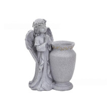 Praying Angel Statue Memorial Vase Angel Flower Pot Outdoor Garden Memorial Decoration Vase for Yard Cemetery Decor