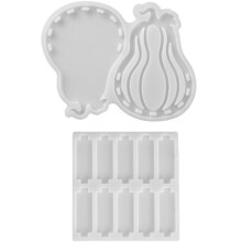 Set di Stampi In Silicone A Forma di Zucca Autunnale, Stampi per Resina, Gesso e Decorazioni DIY A Tema Autunnale.