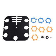7 Holes Microphone Holder Display Organizer Tray Mic Storage Rack with Anti-Slip and Cable Management Slot