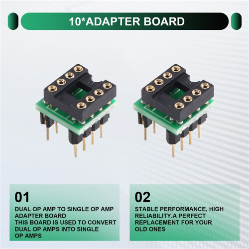 10PCS Dual Op Amp to Single Op Amp Adapter Board 1