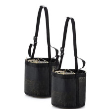 2 Pcs Horse Feed Bag Heavy Duty Mesh Feeder with Adjustable Strap, Slow Feeder Hay Bag for Trail Riding & Stall Use