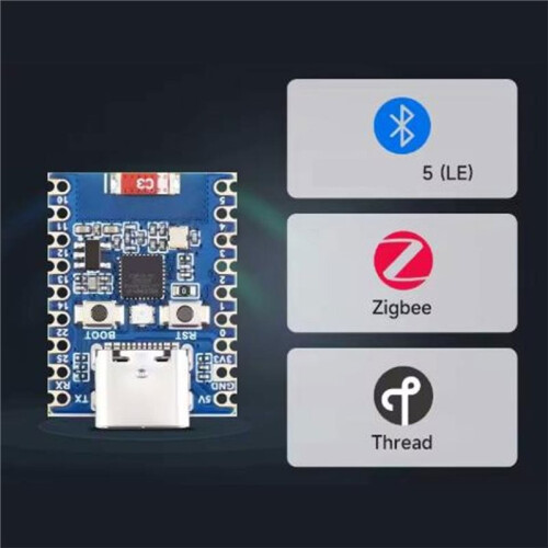2PCS ESP32 H2 Zero-M  Development Board ESP32 H2FH4S Chip USB Type-C Port for BLE/Zigbee/Thread 2