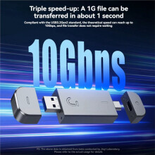 JEYI Obudowa SSD 2230 M.2 NVMe z Chipem RTL9210CN 10Gbps, Podwójne Złącza USB A i C, Przenośna Obudowa z Magnetycznym Wieczkiem