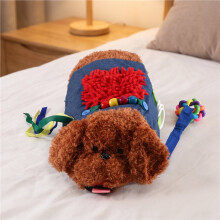 Fidget Sensory Dog Blanket for Elderly Premium Dementia Activities for Seniors Items Engaging Sensory Items (Pup)
