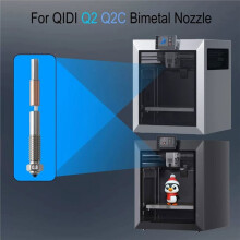 3 Stück Bimetalldüse für QIDI Q2 Q2c 0,6/0,8 mm Keramik-Schnellwechseldüse mit Isolierungsintegration für 3D-Drucker B