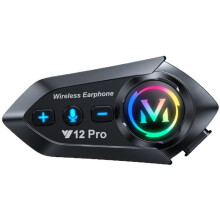 Y12 Pro Motorradhelm Intercom Headset Drahtlos Freisprecheinrichtung Wasserdichter Musikspieler Lautsprecher FM-Radio Ohrhörer