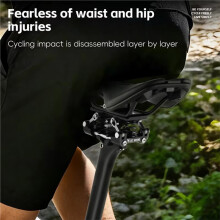 Selim de Bicicleta com Suspensão A Ar, Dispositivo Dobrável para Bicicletas de Estrada e MTB, Amortecedores Leves com Mola, Conforto para Ciclismo.