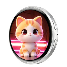 Pingente Eletrônico Magnético de 1,85 Polegadas com 6.0, GIF em Estilo Anime e Tela, Dispositivo Auxiliar para Câmera de Crachá Eletrônico.