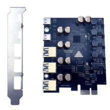 PCIe X1 USB 3.2 Gen1 Erweiterungskarte, 5-Port (2 USB-C + 3 USB-A), 5 Gbit/S PCI Express Zusatzkarte für Desktop-PCs