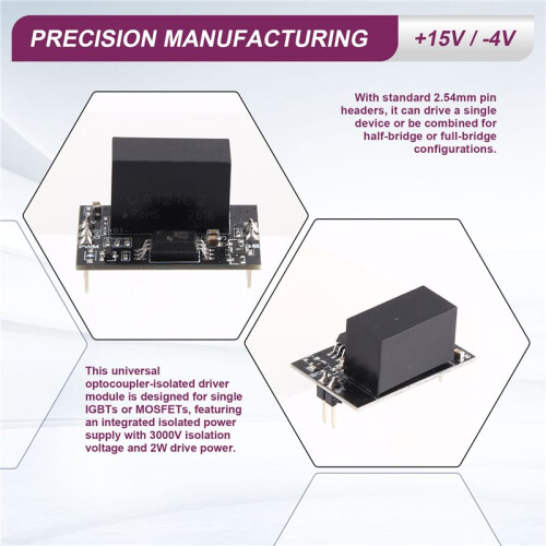 MOS Isolation Driver Module Universal IGBT Driver Board Single Channel 2W Drive Power 2
