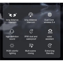Y12 Pro Motorcycle Helmet Intercom Headset Wireless Hands-Free Call Waterproof Music Player Speaker FM Radio Earphone