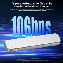 JEYI Obudowa 2280 M.2 NVMe SSD z Chipem RTL9210 10Gbps Dual USB A C z Magnetycznym Wieczkiem, Przenośna Obudowa Zewnętrzna