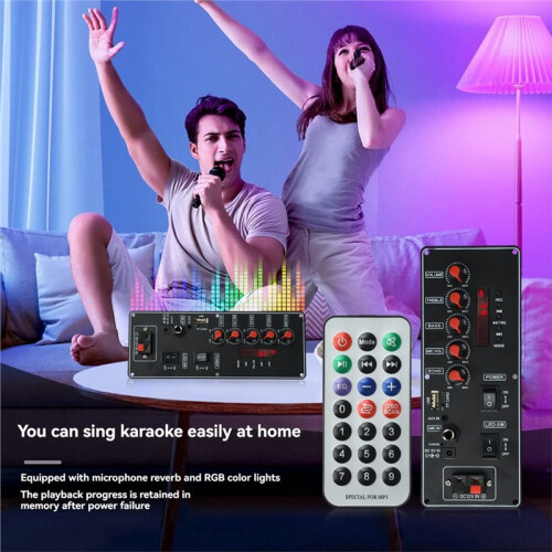 Dc12v  Decoder Board Audio Speaker D150BT 2x10w Amplifier Board with  Remote Control (Battery Not Included)