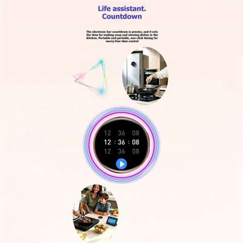 Pingente Eletrônico Magnético de 1,85 Polegadas com  6.0, GIF em Estilo Anime e Tela, Dispositivo Auxiliar para Câmera de Crachá Eletrônico. 2