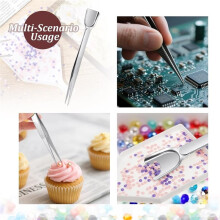 20 Pieces DiamondArt Trays and 2 Pieces Bead Scoop Rhinestone DiamondTweezers for Jewelry Making Gems Crystals