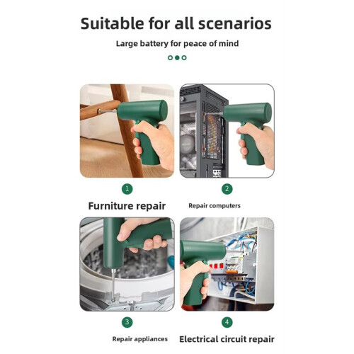 Miniature Rechargeable Electric Screwdriver High Torque Compact Household Multi-Functional Powered Wrench