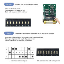 433 MHz Remote Control Key 4pcs, 4-Channel Copy Key Fob for Garage Door, Car, Home Automation, Anti-Theft