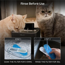 Filtres de Remplacement pour Fontaine à Eau pour Chat, Compatibles avec les Fontaines pour Animaux de 142 Oz/4,2 L - 4 Filtres de Fontaine et 4
