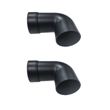 58MM Inner Diameter 90 Degree Sweep Elbow for Shop-Vac Woodworking Saw Dust Collection Vacuum Hose Elbow Adapter 2PCS