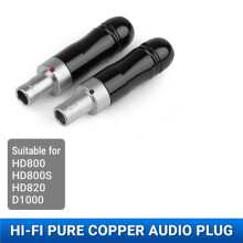 Männliche Kopfhörer-Pins Drahtverbinder Audio-Buchse Ohrhörer Vergoldeter Steckeradapter für HD800 HD800s HD820 D1000 HiFi