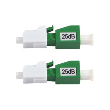 2Pcs LC/APC Fiber Attenuator LC/APC Optical Attenuator Flange Adapter FTTH Fiber Optic Attenuator Female to Male 25dB