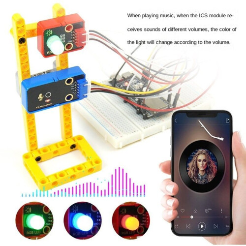 Digital ICS Microphone Module DIY Electronic Blocks ICS-43432 Omnidirectional Microphone Module for  Programming 1