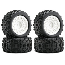 90x45mm RC for Truck Wheels Tires 12mm Hex for 1/14 1/16 ARRMA Kraton MJX Upgrade Tire White