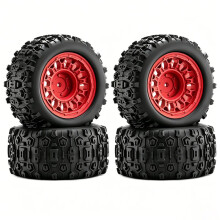 90x45mm RC for Truck Wheels Tires 12mm Hex for 1/14 1/16 ARRMA Kraton MJX Upgrade Tire Red