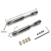 Metal CVD Driveshaft with 3mm-4mm Shaft Sleeve for MN78/MN-78/MN82/LC79 1/12 RC Car Upgrade Parts