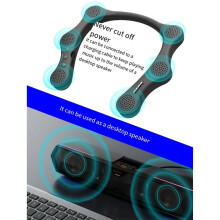 6 Luidsprekers Nekband -Luidspreker Draadloze Draagbare Luidsprekers Muziekspeler voor Buiten HIFi-Geluidsmicrofoon voor Sport B