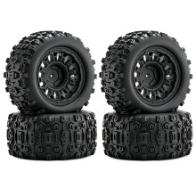 90x45mm RC for Truck Wheels Tires 12mm Hex for 1/14 1/16 ARRMA Kraton MJX Upgrade Tire Black