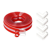 Protezioni Angolari per La Sicurezza Dei Bambini In Silicone per Angoli di Scrivanie, Mobili, Culle, 13 Piedi X 1,2 Pollici con Confezione da 4
