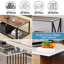 Baby Proofing Corner Protectors Silicone Desk Corner for Table Cabinets, Crib, 13ft X 1.2 Inch with 4 Pack Corner Guards
