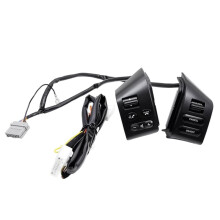 Car Steering Wheel Button with Adapter Cable for Tiida Livina Sylphy Volume Adjust Cruise Controls