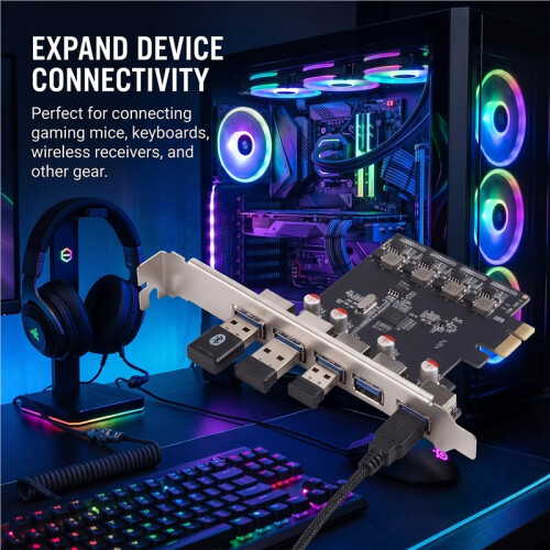 Scheda di Espansione PCI-e PCI Express Controller per 4 Porte USB 3.0 A 5Gbps Superspeed per Porta PCIe X1 1