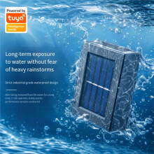 Capteur de Pluie Solaire Tuya Zigbee, Détecteur Météorologique Extérieur Intelligent pour la Domotique avec Passerelle Zigbee et Prise Européenne