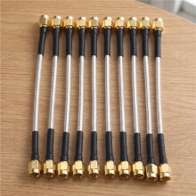 10 Stück SMA Stecker zu SMA Stecker RG402 Pigtail-Kabel 10 cm Semi-Rigider Anschluss Koaxial
