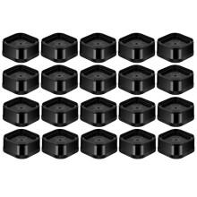 Pack de 20 Rehausseurs de Meubles Empilables Ajustables, Élévateurs Carrés Robustes de 1,38 Pouce pour Lit, Bureau, Canapé, Chaise