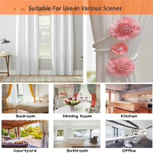 2-Pack Flower Curtain Tiebacks, Flexible Decorative Curtain Buckles, Window Drapery Holdbacks for Living Room Bedroom B