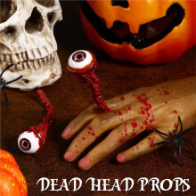 2 Szt. Sztucznych Wyrwanych Gałek Ocznych, Części Ciała na Halloween, Realistyczne, Straszne Dekoracje, Kolor Szary