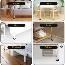 20 Pack Adjustable Stackable Furniture Risers, 1.38 Inch Heavy Duty Square Lifts for Bed, Desk, Sofa, Chair