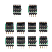 10 St. Dual Op Amp Till Single Op Amp Adapterkort