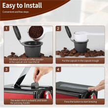 3 Capsule Filtro per Caffè per Macchine da Caffè per Essenza C30, Filtro di Ricambio per Tazze da Caffè, Colore Rosso