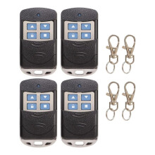 433 MHz Remote Control Key 4pcs, 4-Channel Copy Key Fob for Garage Door, Car, Home Automation, Anti-Theft