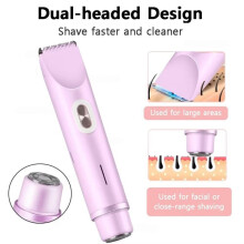 Electric Shaver Dual  Bikini Trimmer Waterproof Body Hair Trimmer Facial Hair Remover for Bikini Underarm Leg A
