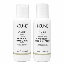 Keune Care Satin Oil Shampoo & Conditioner 2.7 Oz Set